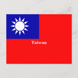 Flagga Taiwan Vykort