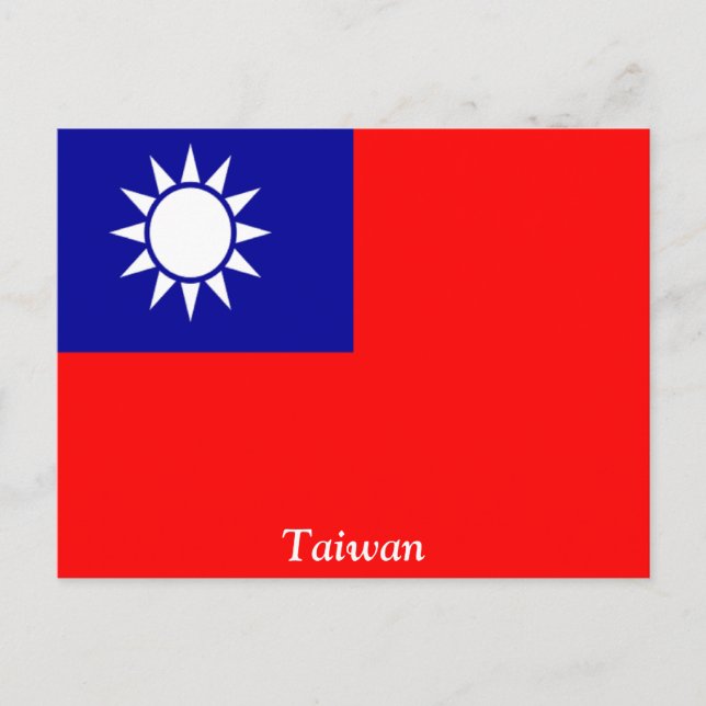 Flagga Taiwan Vykort (Framsida)