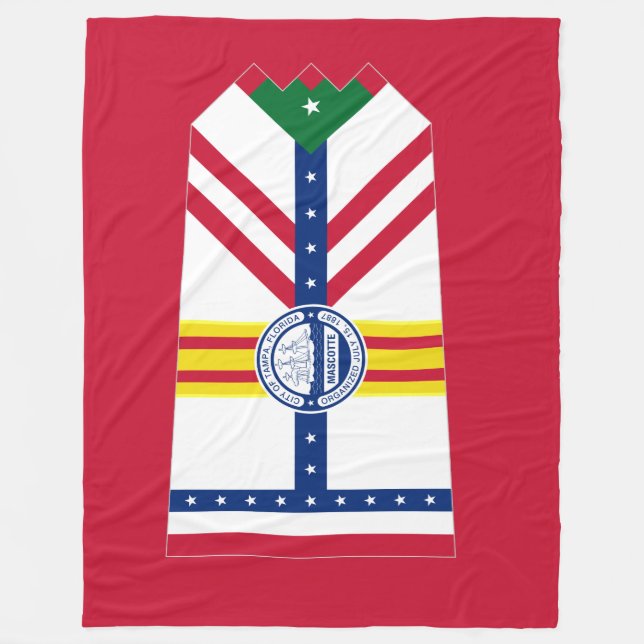 Flagga Tampa, Florida Fleece Blanket (Framsidan)