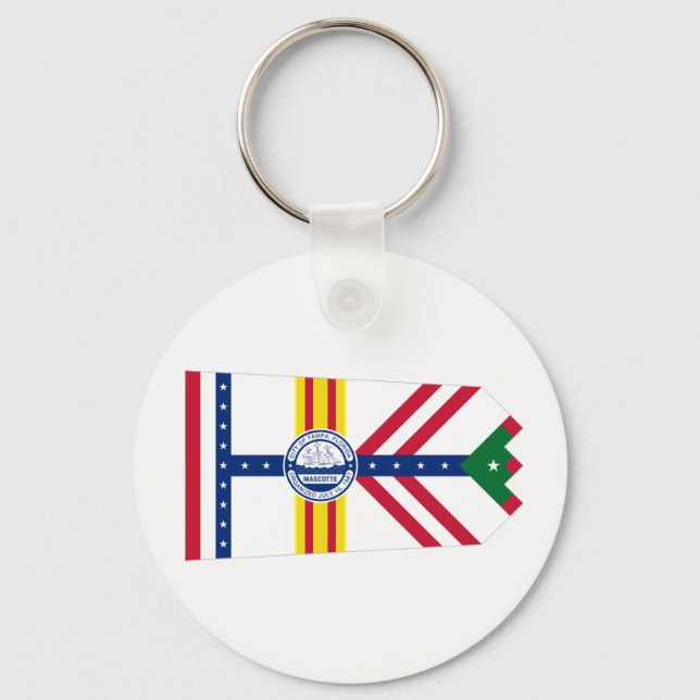 Flagga Tampa, Florida Keychain Nyckelring (Framsida)