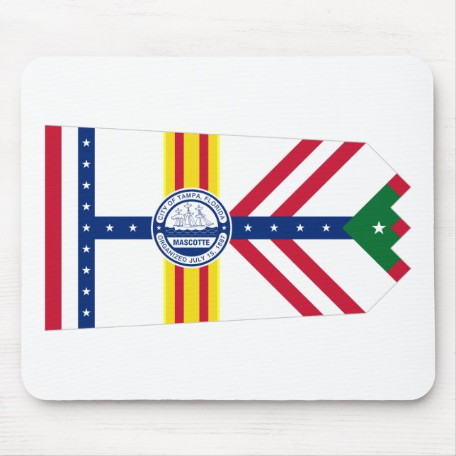 Flagga Tampa, Florida Mouse Pad Musmatta (Framsidan)