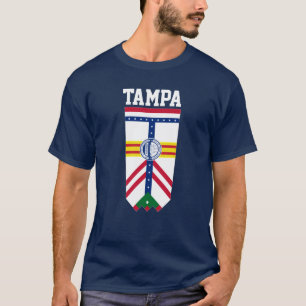 Flagga Tampa, Florida T Shirt