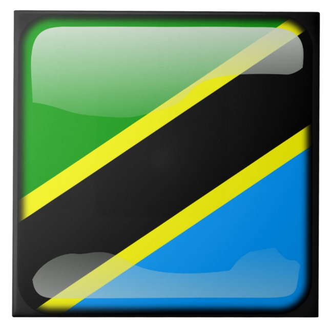 Flagga Tanzania Kakelplatta (Framsidan)