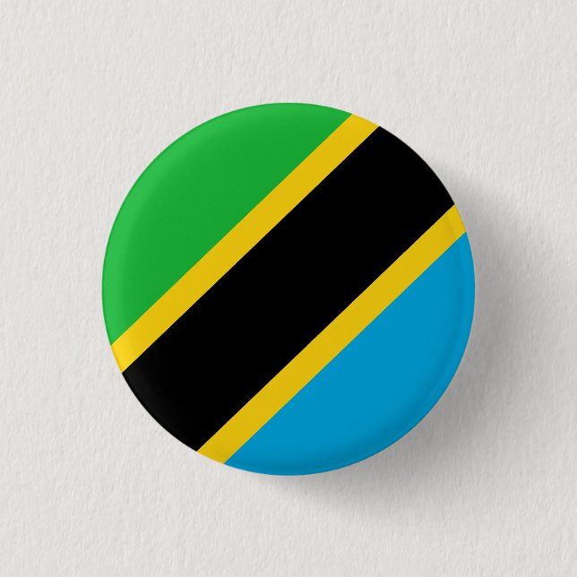 Flagga Tanzania Knapp (Framsida)