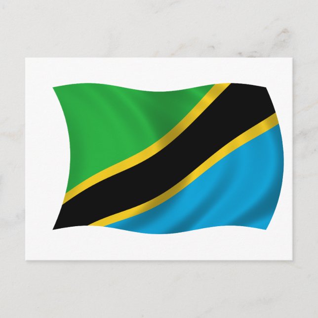 Flagga Tanzania Vykort (Framsida)