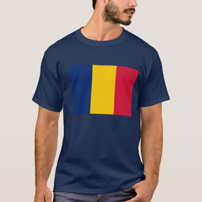 Flagga Tchad Manar T-Shirts. Tee (Framsida)