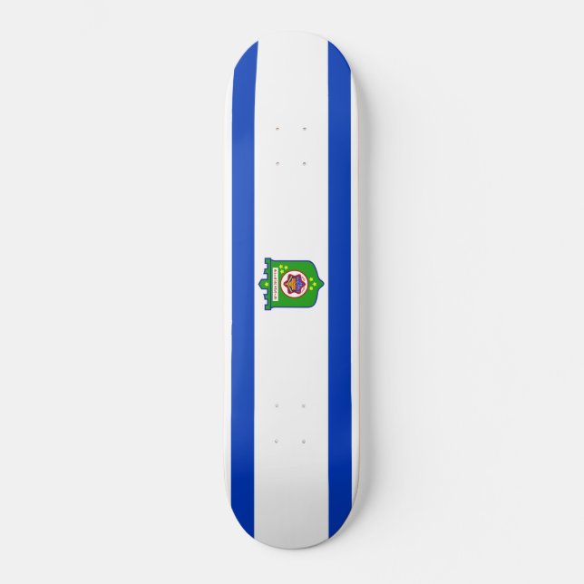 Flagga Tel Aviv (Israel) Mini Skateboard Bräda 18,5 Cm (Framsida)