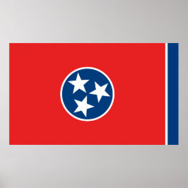 Flagga Tennessee Poster