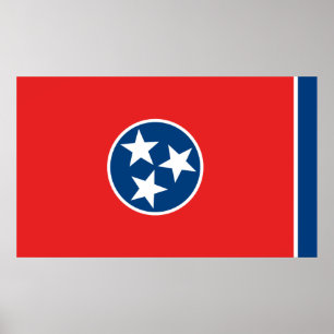 Flagga Tennessee Poster