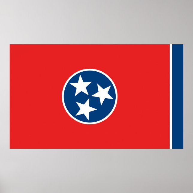 Flagga Tennessee Poster (Framsidan)