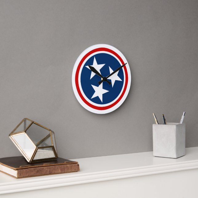 Flagga Tennessee Rund Klocka (Kontor)