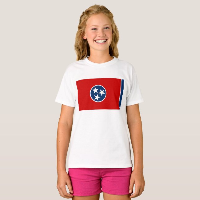 Flagga Tennessee T Shirt (Hel framsida)