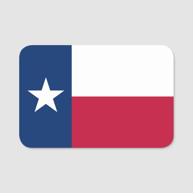Flagga Texas - Texan Flagga Namn bricka Namnbricka (Framsida)