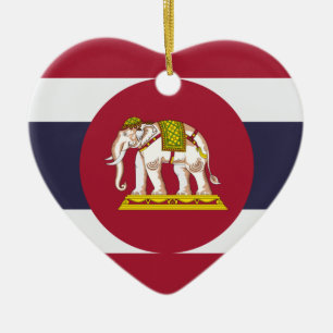 Flagga Thailand - thailändska Flagga - ธ ง Julgransprydnad Keramik