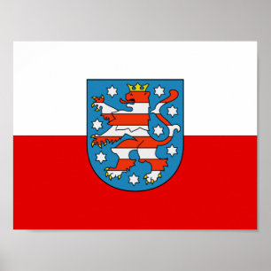 Flagga Thüringen Affisch