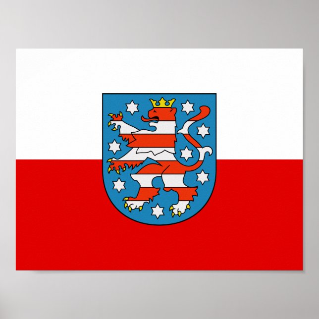 Flagga Thüringen Affisch (Framsidan)