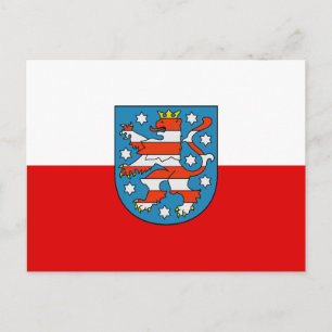 Flagga Thüringen Postkort Vykort