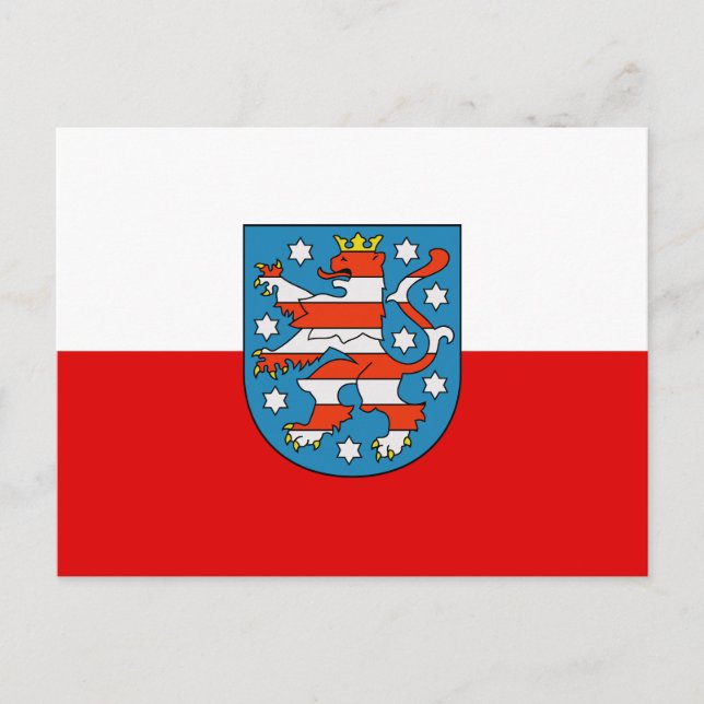 Flagga Thüringen Vykort (Framsida)