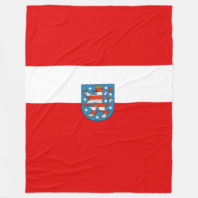 Flagga Thuringia Fleece Blanket (Framsidan)