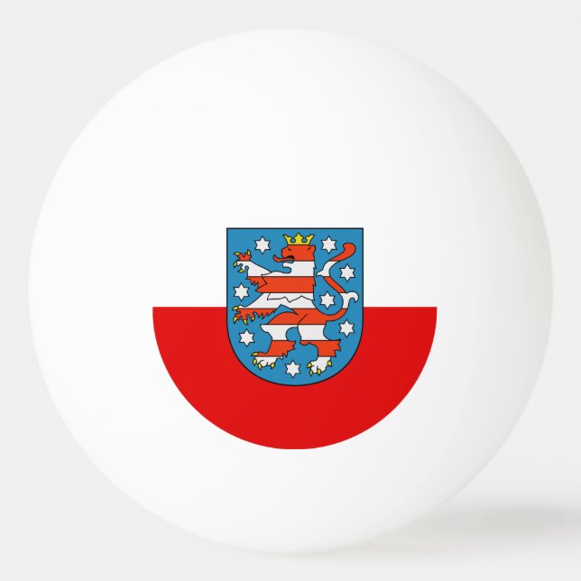 Flagga Thuringia Ping Pong Boll (Framsidan)