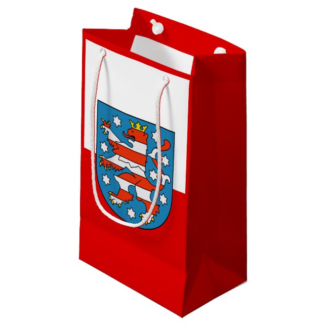 Flagga Thuringia Small Gift Bag (Framsidan Vinklad)