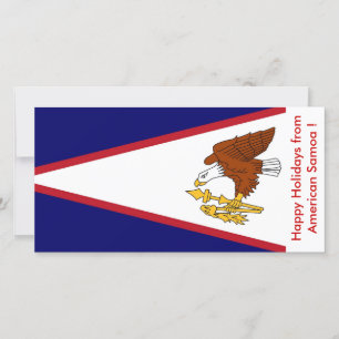 Flagga till American Samoa, Glad helg från USA Julkort