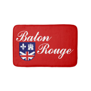 Flagga till Baton Rouge, Louisiana Bathroom Mat Badrumsmatta