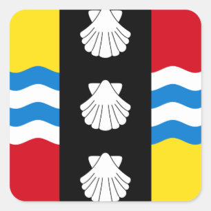 Flagga till Bedfordshire Square Sticker Fyrkantigt Klistermärke