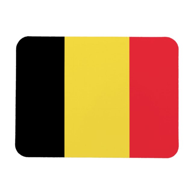 Flagga till Belgien Magnet (Horisontell)