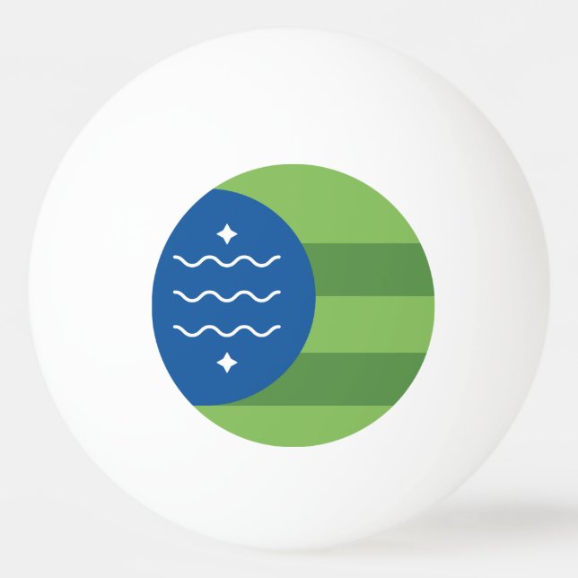 Flagga till Bellingham, Washington Pingisboll (Framsidan)