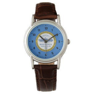Flagga till Boston, Massachusetts Wrist Watch Armbandsur