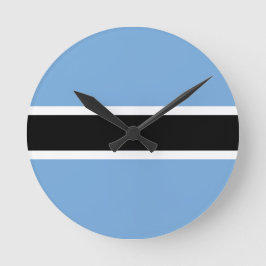 Flagga till Botswana Wall Clock Rund Klocka