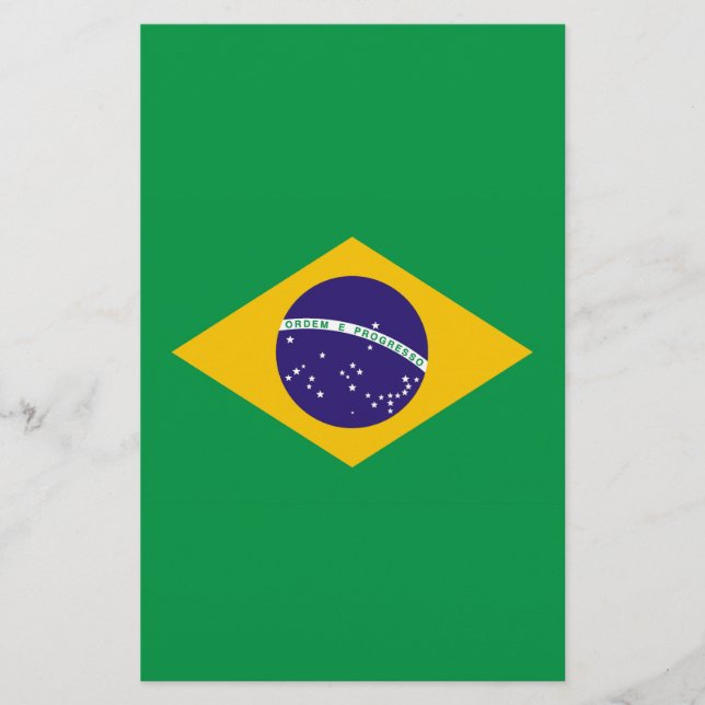 Flagga till Brasilien Bandeira do Brasil Brevpapper (Framsida)