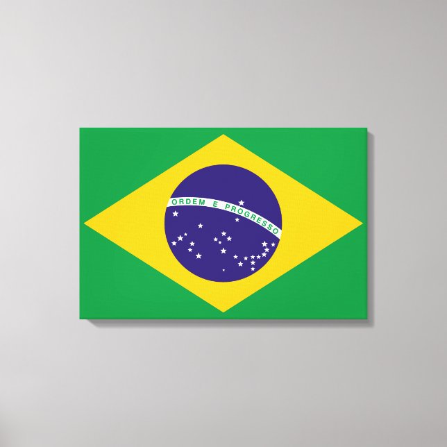 Flagga till Brasilien Bandeira do Brasil Canvastryck (Framsida)