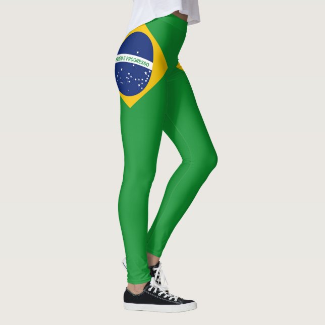 Flagga till Brasilien Bandeira do Brasil Leggings (Höger)