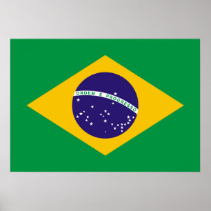 Flagga till Brasilien Bandeira do Brasil Poster