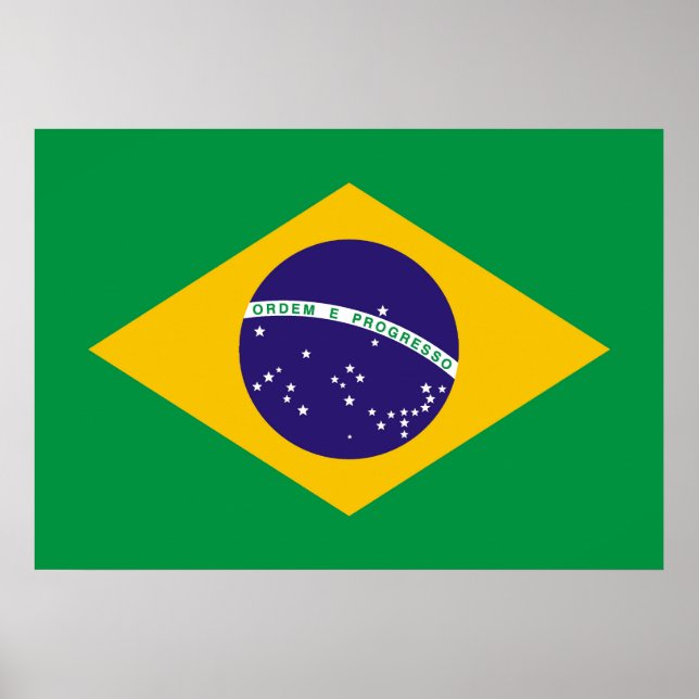 Flagga till Brasilien Bandeira do Brasil Poster (Framsidan)