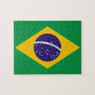 Flagga till Brasilien Bandeira do Brasil Pussel