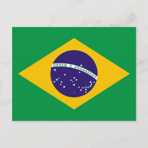 Flagga till Brasilien Bandeira do Brasil Vykort