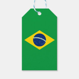 Flagga till Brasiliens Gift-Märkre Presentetikett