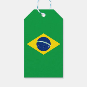 Flagga till Brasiliens Gift-Märkre Presentetikett