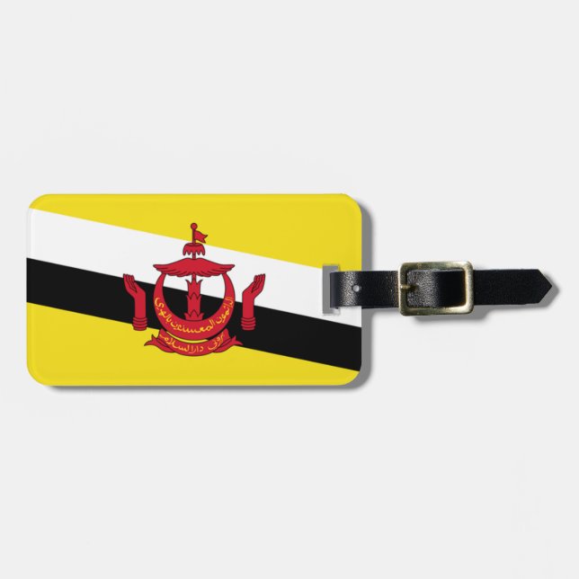 Flagga till Brunei Easy ID Personal Bagagebricka (Horisontell Framsida)