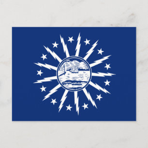 Flagga till Buffalo, New York-vykort Vykort