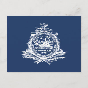 Flagga till Charleston, South Carolina Postcard Vykort