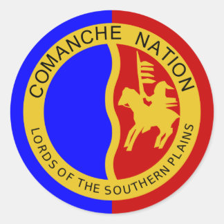 Flagga till Comanche Nation Runt Klistermärke