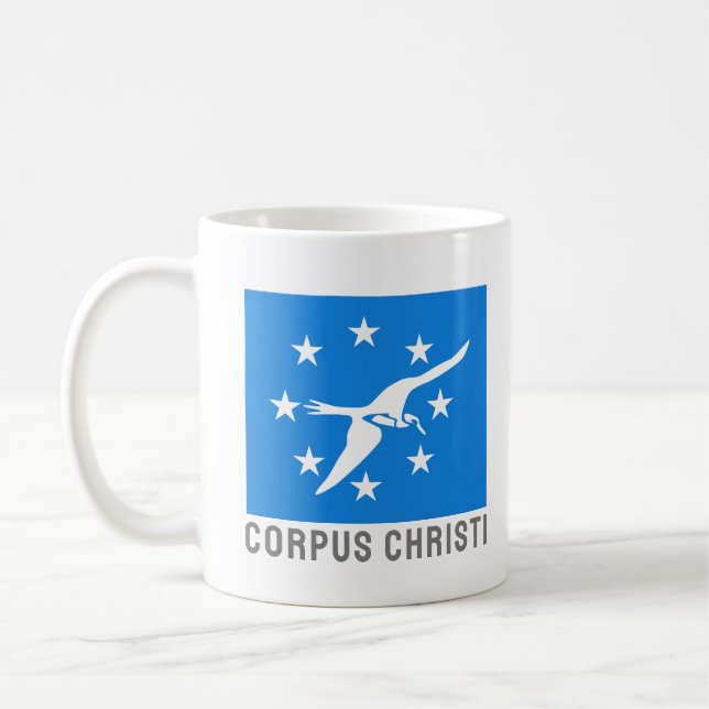 Flagga till Corpus Christi, Texas Kaffemugg (Vänster)