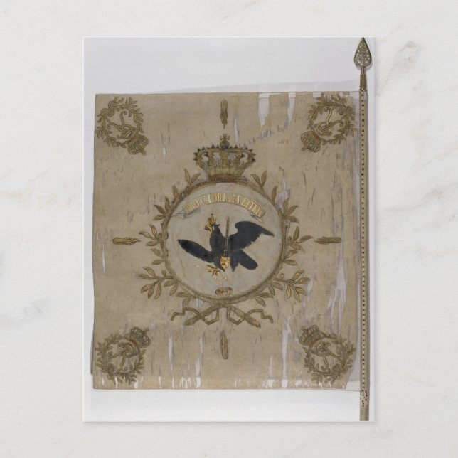 Flagga till den preussiska infanteriet vykort (Framsida)