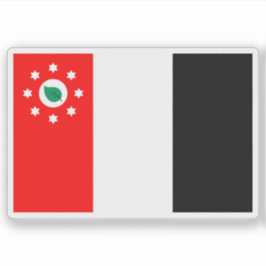 Flagga till det melanesiska meriamfolket i Oceanie Klistermärken