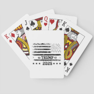 Flagga till Förenade Stater.President Donald Trump Casinokort