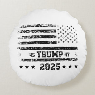 Flagga till Förenade Stater.President Donald Trump Rund Kudde
